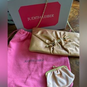 Judith Leiber Evening Bag Gold NWOT